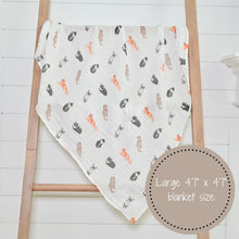 Load image into Gallery viewer, LollyBanks - Here Kitty Kitty Baby Swaddle Blanket