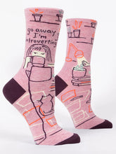 Load image into Gallery viewer, Go Away I'm Introverting - Women's Crew Socks