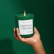 Load image into Gallery viewer, Sweet Water Decor - Christmas Tree Farm Soy Candle Matte Green Jar 15oz