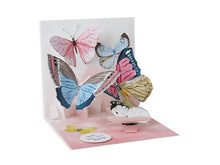 Load image into Gallery viewer, Watercolor Butterflies Pop-Up Greeting Card