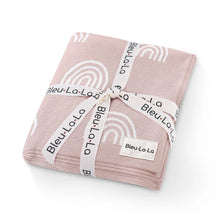 Load image into Gallery viewer, Bleu La La -  Luxury Cotton Swaddle Receiving Baby Blanket - Rainbow