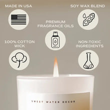 Load image into Gallery viewer, Sweet Water Decor - Driftwood + Mahogany Soy Candle White Jar 11oz