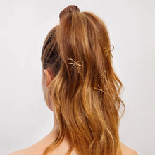 Load image into Gallery viewer, Kitsch - Metal Enamel Cloud & Bow Bobby Pins 8pc Set - Rosewood