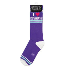Load image into Gallery viewer, Gumball Poodle - I ❤️ Romantasy Gym Crew Socks