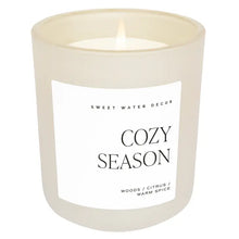 Load image into Gallery viewer, Sweet Water Decor - Cozy Season Soy Candle White Jar 15oz