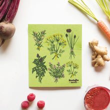 Load image into Gallery viewer, Fresh Herbs Swedish Dishcloth
