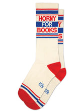 Load image into Gallery viewer, Gumball Poodle - Horny For Books Gym Crew Socks