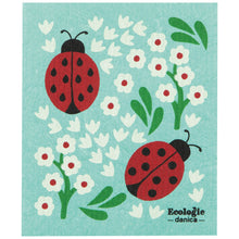 Load image into Gallery viewer, Ladybugs Swedish Dishcloth