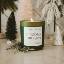 Load image into Gallery viewer, Sweet Water Decor - Christmas Tree Farm Soy Candle Matte Green Jar 15oz