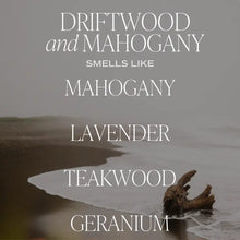 Load image into Gallery viewer, Sweet Water Decor - Driftwood + Mahogany Soy Candle White Jar 11oz