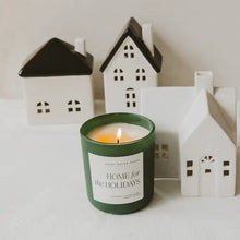 Load image into Gallery viewer, Sweet Water Decor - Home For The Holidays Soy Candle Matte Green Jar 15oz