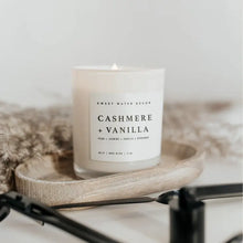 Load image into Gallery viewer, Sweet Water Decor - Cashmere + Vanilla Soy Candle White Jar 11oz