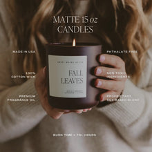 Load image into Gallery viewer, Sweet Water Decor - Fall Leaves Soy Candle Matte Jar 15oz