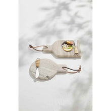 Load image into Gallery viewer, Mudpie - Circle Beige Marble Board Set
