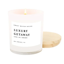 Load image into Gallery viewer, Sweet Water Decor - Luxury Getaway Soy Candle White Jar 11oz