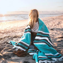 Load image into Gallery viewer, West Path - Mint Diamond Yoga Blanket