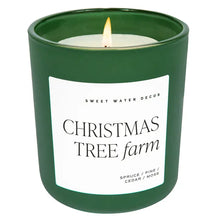 Load image into Gallery viewer, Sweet Water Decor - Christmas Tree Farm Soy Candle Matte Green Jar 15oz