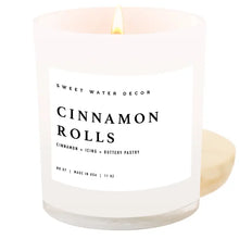 Load image into Gallery viewer, Sweet Water Decor - Cinnamon Rolls Soy Candle White Jar 11oz