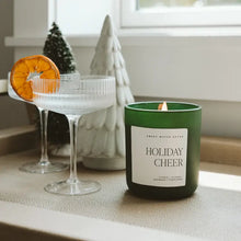 Load image into Gallery viewer, Sweet Water Decor - Holiday Cheer Soy Candle Matte Green Jar 15oz