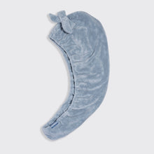 Load image into Gallery viewer, Kitsch - Coastal Blue Plush Microfiber Hair Towel Turban