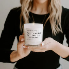 Load image into Gallery viewer, Sweet Water Decor - Palo Santo Patchouli Soy Candle White Jar 11oz