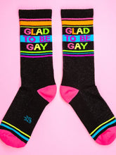 Load image into Gallery viewer, Gumball Poodle - Glad To Be Gay Gym Crew Socks