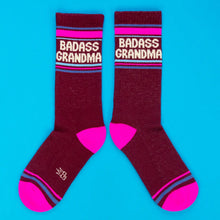 Load image into Gallery viewer, Gumball Poodle - Badass Grandma Gym Crew Socks