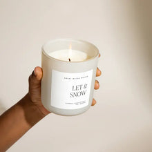 Load image into Gallery viewer, Sweet Water Decor -Let It Snow Soy Candle Matte White Jar 15oz