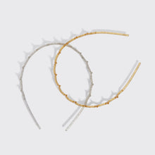 Load image into Gallery viewer, Kitsch - Recycled Plastic Zigzag Headbands 2pc Set - Gold & Silver