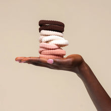 Load image into Gallery viewer, Kitsch - Recycled Fabric Ribbed Hair Elastics 10pc Set - Blush