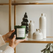 Load image into Gallery viewer, Sweet Water Decor - Christmas Tree Farm Soy Candle Matte Green Jar 15oz