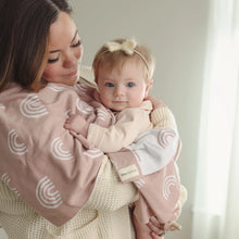 Load image into Gallery viewer, Bleu La La -  Luxury Cotton Swaddle Receiving Baby Blanket - Rainbow