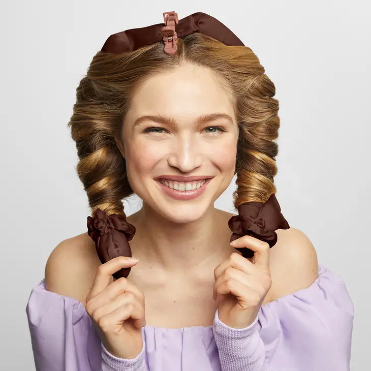 Kitsch - Xl Satin Heatless Curling Set - Chocolate – The Card Room