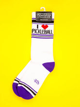 Load image into Gallery viewer, Gumball Poodle - I ❤️ Pickleball Gym Crew Socks