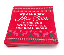 Load image into Gallery viewer, We All Know Mrs. Claus Napkins- 20ct