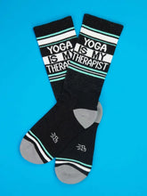 Load image into Gallery viewer, Gumball Poodle - Yoga Is My Therapist Gym Crew Socks