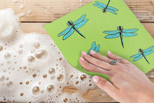 Load image into Gallery viewer, Dragonflies Dishcloths Set of 2