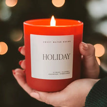Load image into Gallery viewer, Sweet Water Decor - Holiday Soy Candle Matte Red Jar 15oz