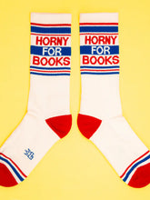 Load image into Gallery viewer, Gumball Poodle - Horny For Books Gym Crew Socks