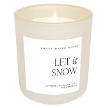 Load image into Gallery viewer, Sweet Water Decor -Let It Snow Soy Candle Matte White Jar 15oz