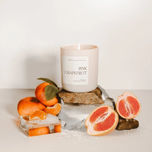 Load image into Gallery viewer, Sweet Water Decor - Pink Grapefruit Soy Candle White Jar 15oz
