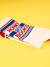 Load image into Gallery viewer, Gumball Poodle - Horny For Books Gym Crew Socks