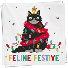Load image into Gallery viewer, Feline Festive Cocktail Napkins- 20ct