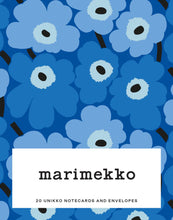 Load image into Gallery viewer, Marimekko Notes (Blues) 20 Unikko Notecards & Envelopes