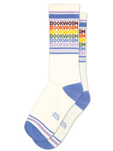 Load image into Gallery viewer, Gumball Poodle - Bookworm - Vintage Rainbow Repeat Gym Crew Socks