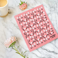 Load image into Gallery viewer, Bouquet Pink Swedish Dishcloth
