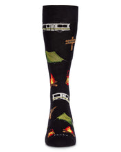 Load image into Gallery viewer, Memoi -  Men's Happy Camper Bamboo Blend Novelty Crew Sock