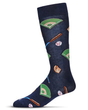 Load image into Gallery viewer, Memoi -  Men's Basebal Bamboo Crew Socks