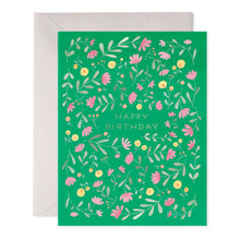 Load image into Gallery viewer, Green Floral Birthday Card