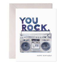 Load image into Gallery viewer, Boom Box You Rock Birthday Card